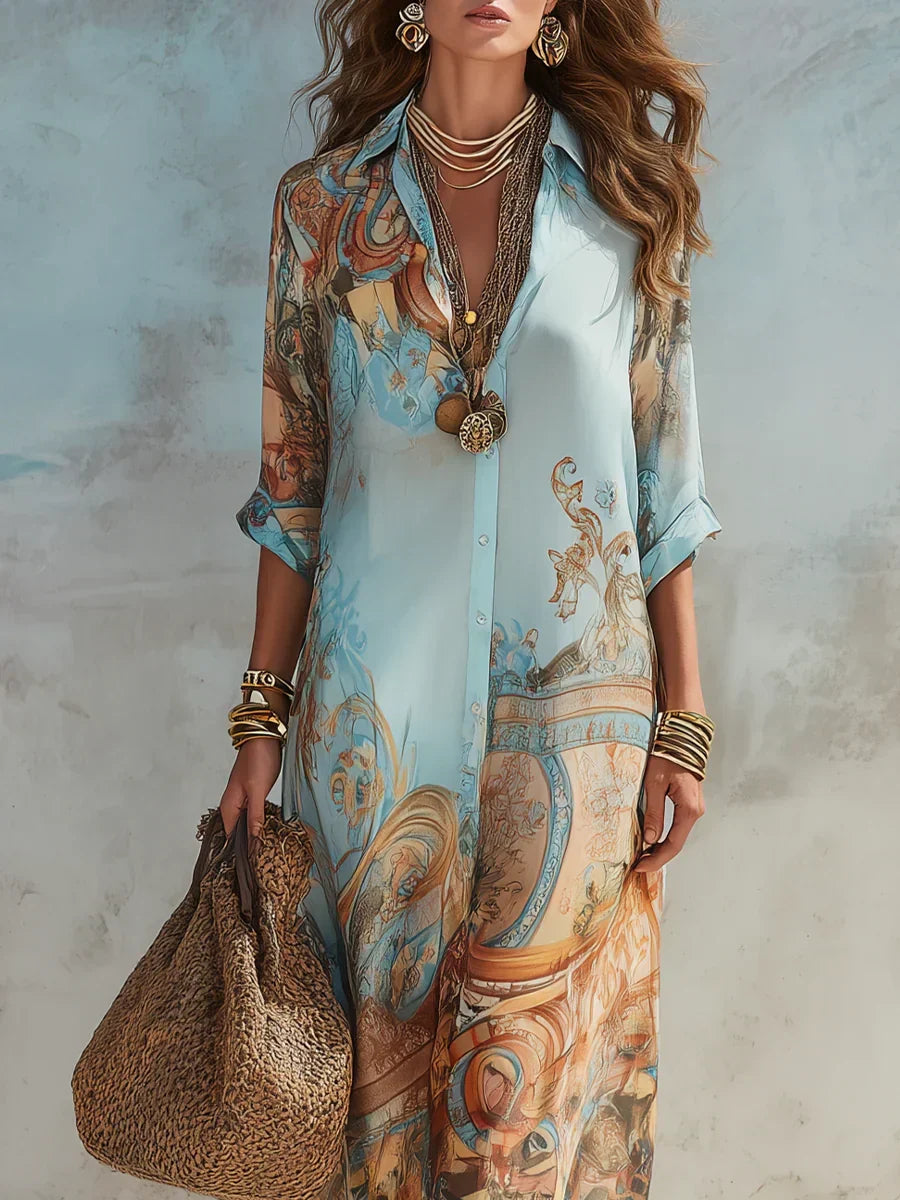 Elegante vestido fluido de verano