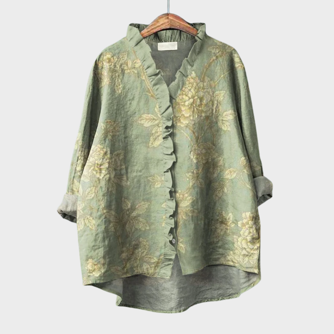 Elegante Blusa de Verano de Lino