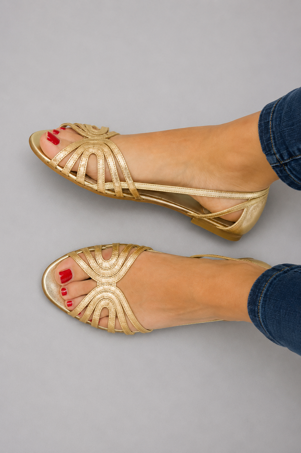Sandalias Doradas Luz de Verano