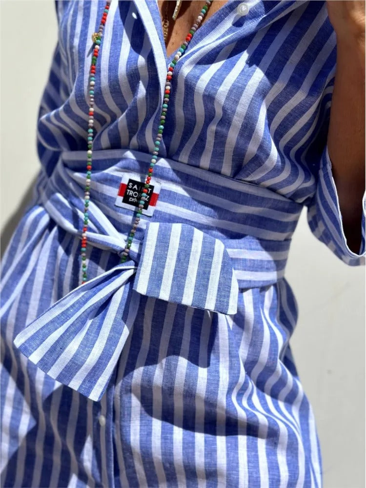 Vestido Ligero de Rayas