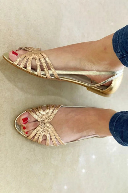Sandalias Doradas Luz de Verano