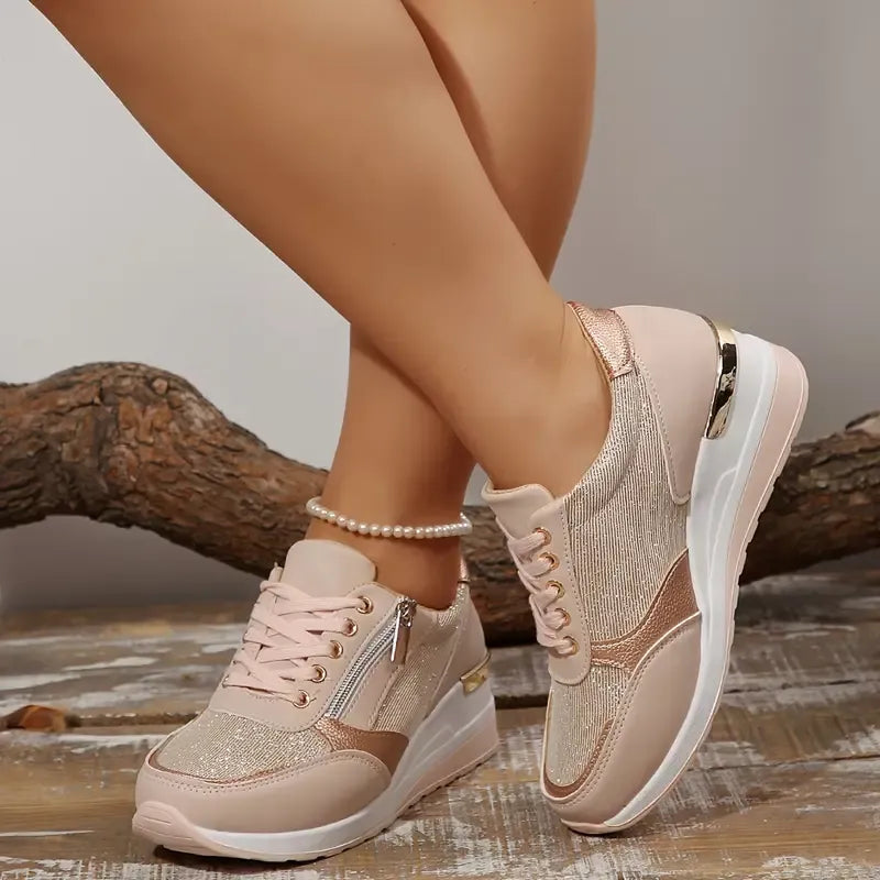 Zapatillas Ortopédicas con Cordones y Cremallera Lateral