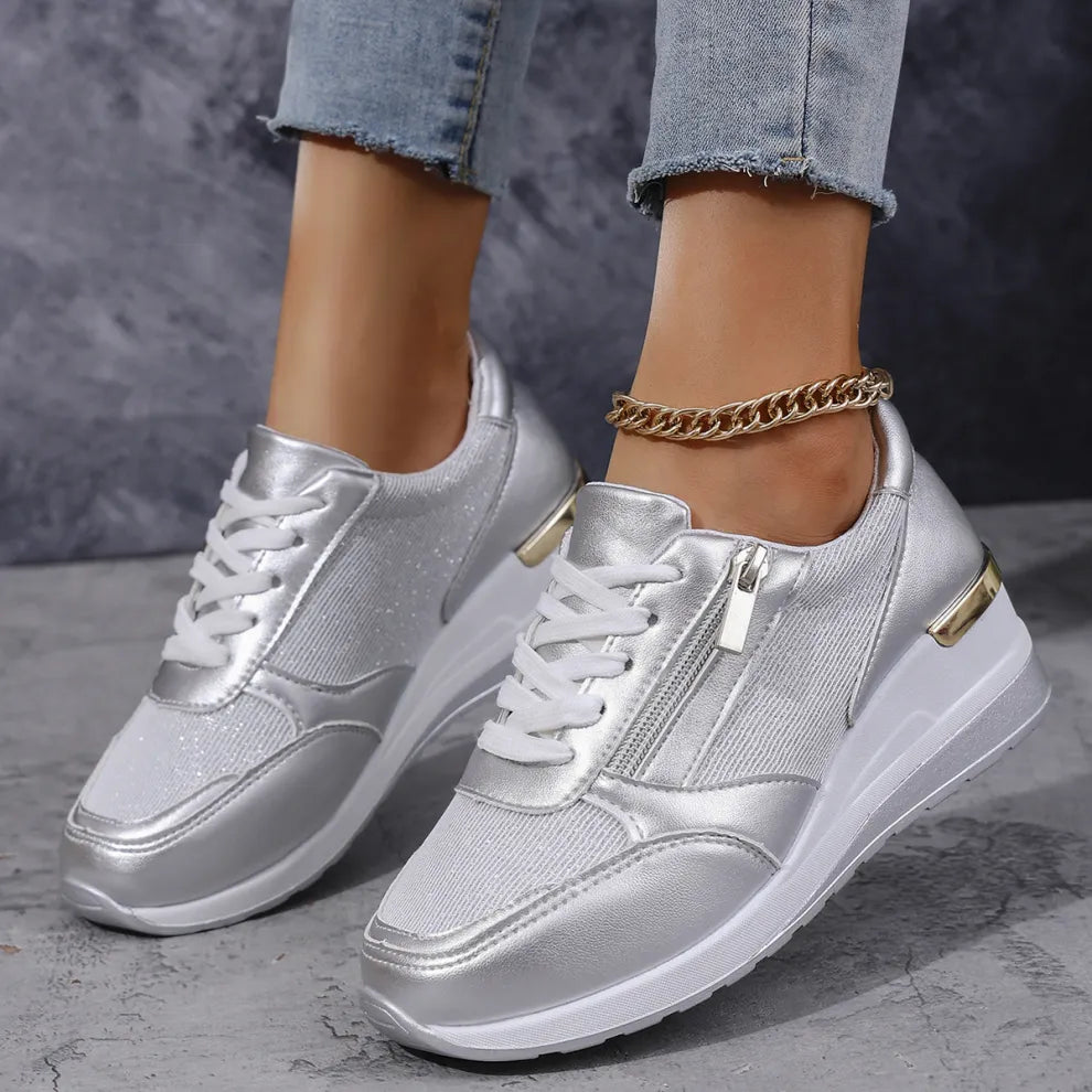 Zapatillas Ortopédicas con Cordones y Cremallera Lateral