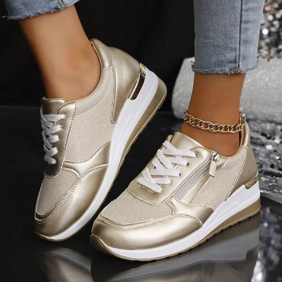 Zapatillas Ortopédicas con Cordones y Cremallera Lateral