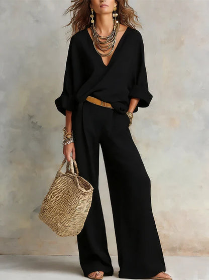Conjunto resort de lino natural