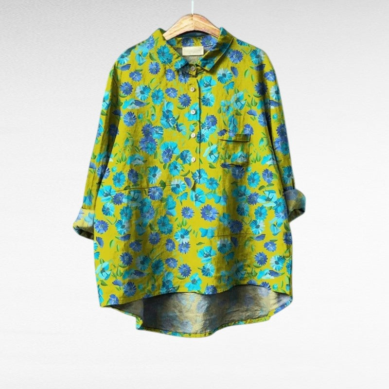 Blusa de Verano Elegante de Lino