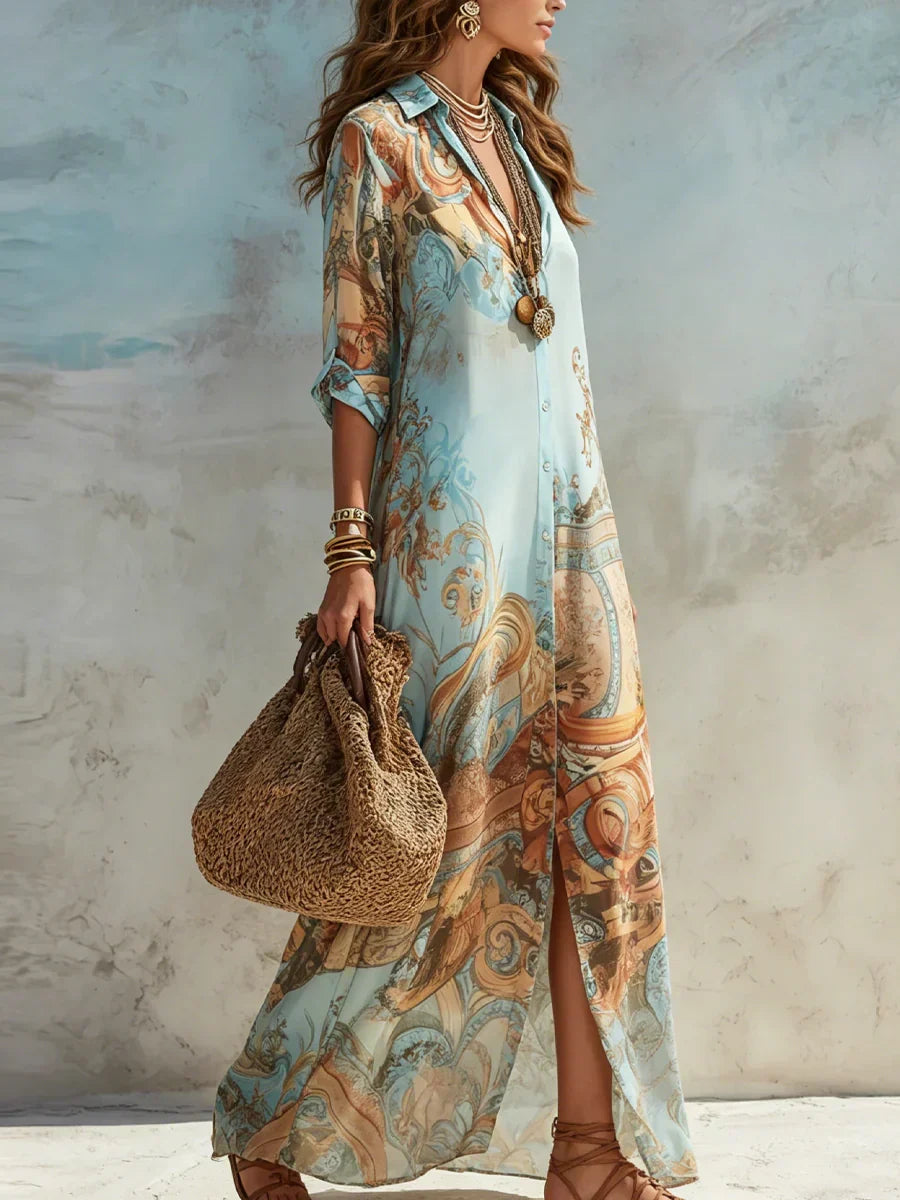 Elegante vestido fluido de verano