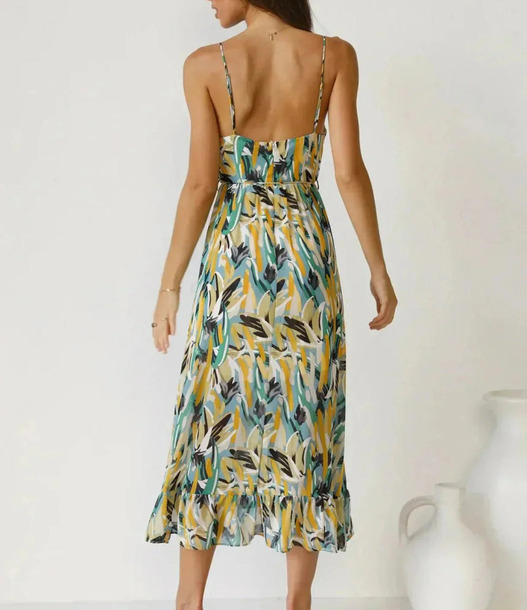 Vestido Midi en Color Vibrante