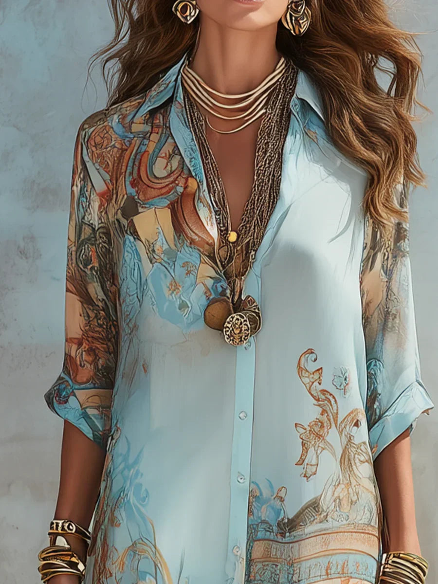 Elegante vestido de verano fluido