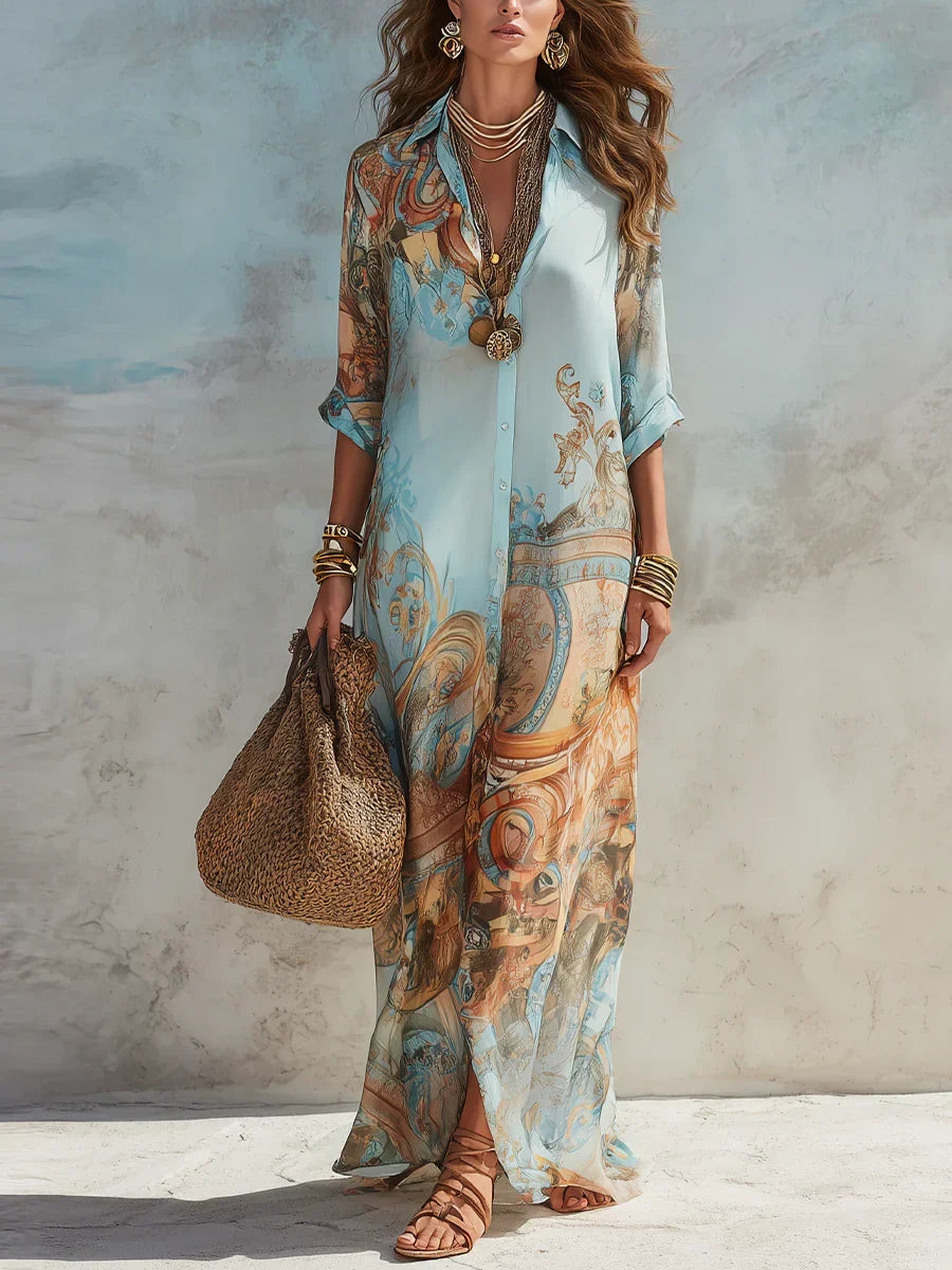 Elegante vestido fluido de verano