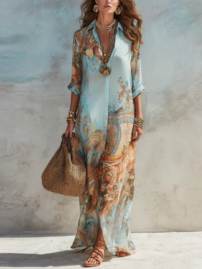 Elegante vestido fluido de verano