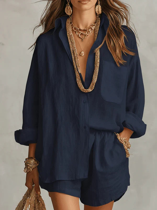 Conjunto boho de lino