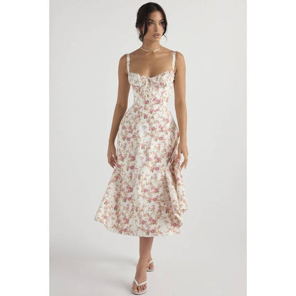 Vestido Midi con Diseño de Corsé
