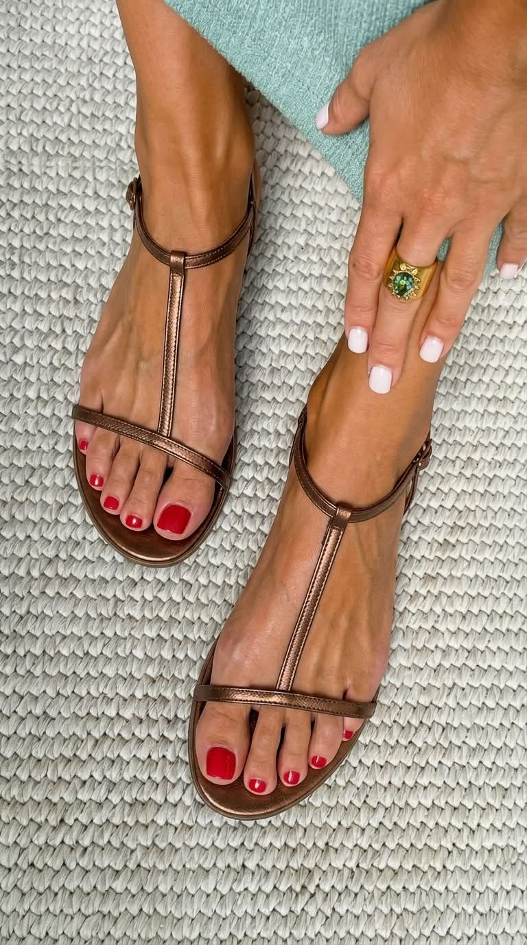 Sandalias Doradas Primavera