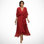 Vestido de Chiffon con Escote en V