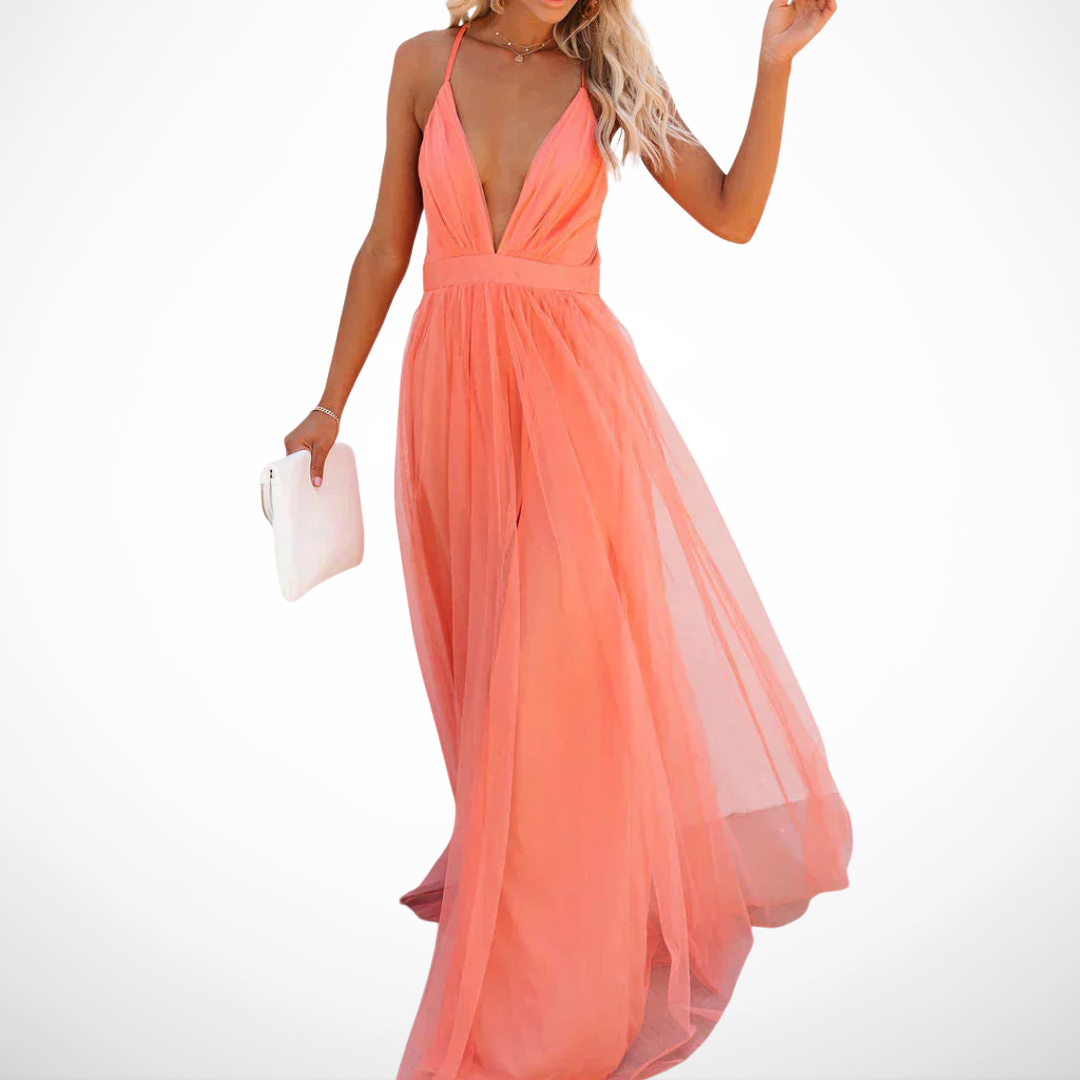 Vestido Maxi en Luz Coral