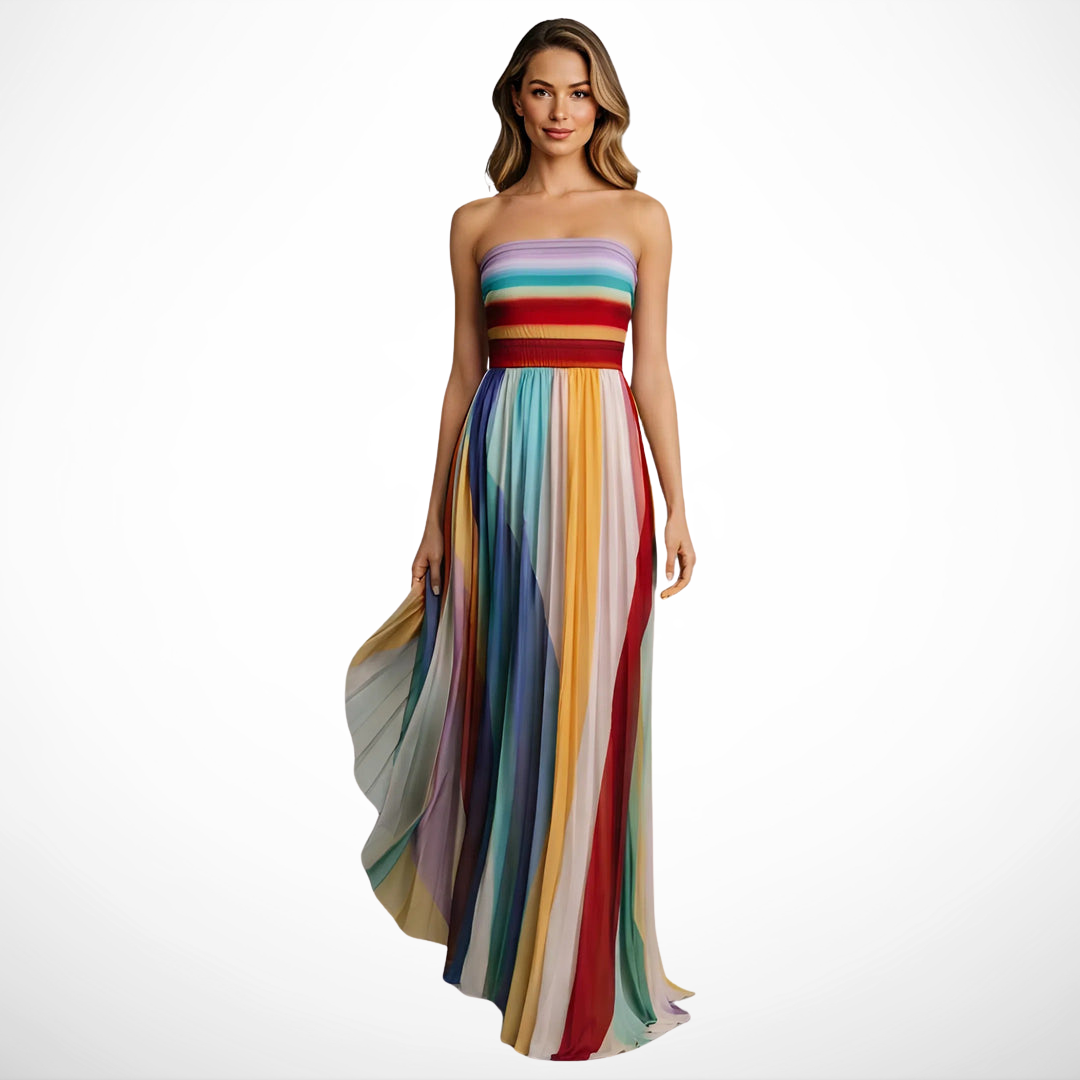 Vestido Maxi Colorido Luz