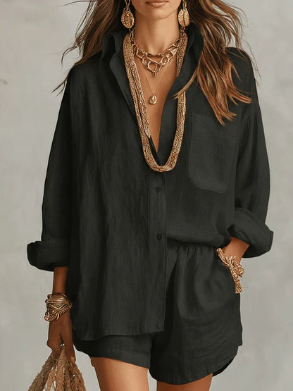 Conjunto boho de lino
