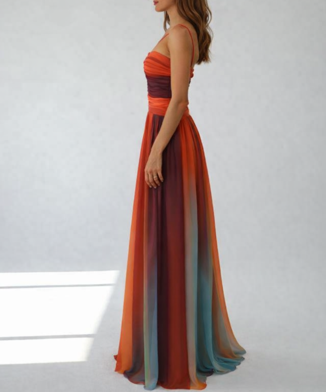 Elegante Vestido Maxi Multicolor