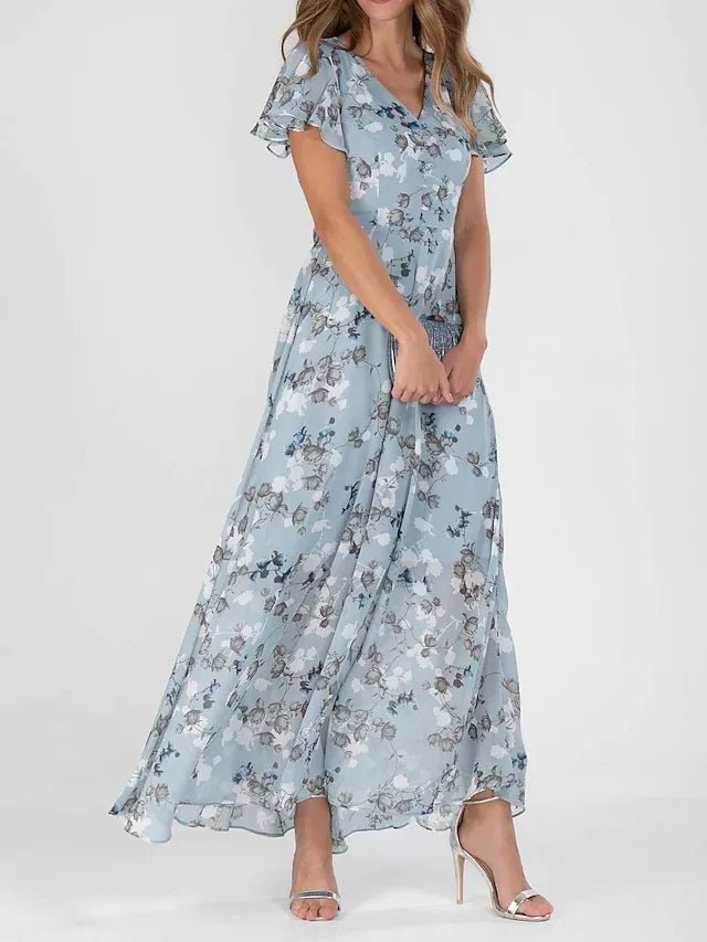 Élina Vestido Largo con Estampado Floral