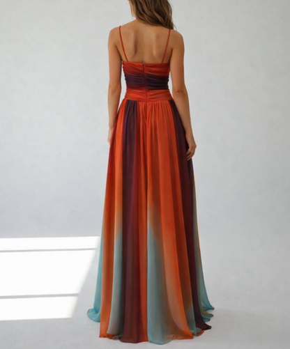 Elegante Vestido Maxi Multicolor