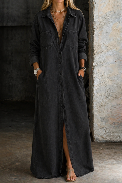 Vestido denim con Botones