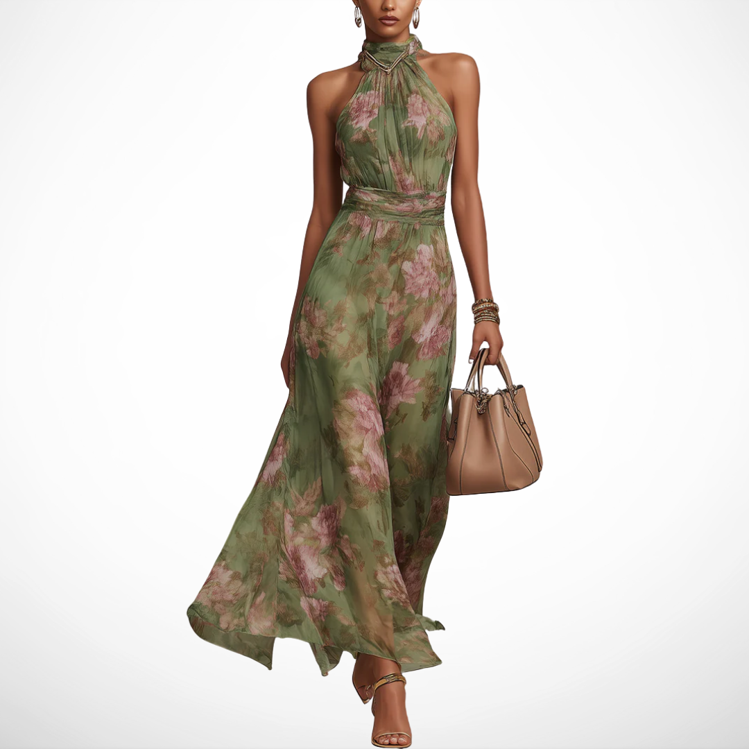 Élise Vestido Maxi Floral