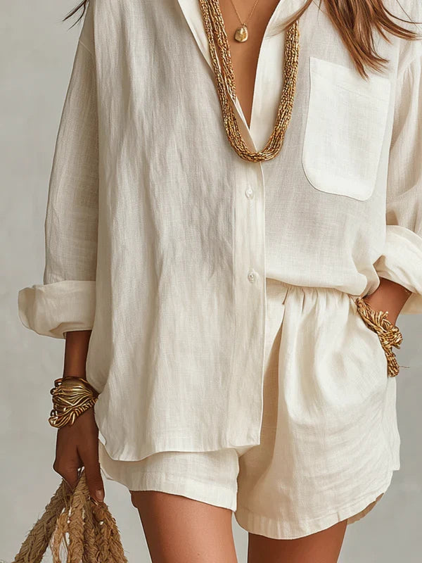 Conjunto boho de lino