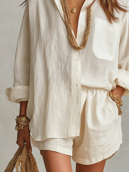 Conjunto boho de lino