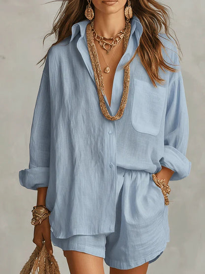 Conjunto boho de lino
