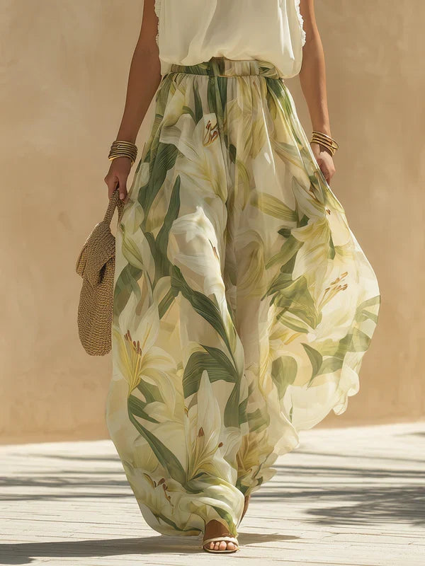 Elegante conjunto ligero con estampado floral