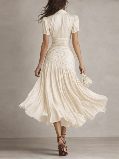 Vestido midi a rayas retro