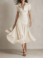 Vestido Midi a Rayas Retro