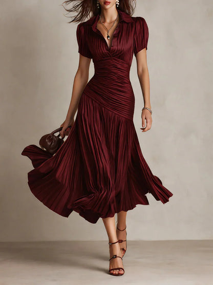 Vestido midi a rayas retro