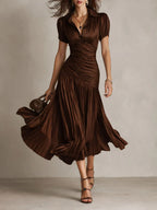 Vestido Midi a Rayas Retro