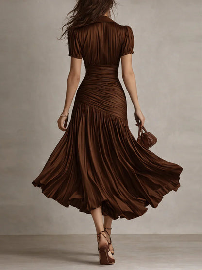 Vestido midi a rayas retro