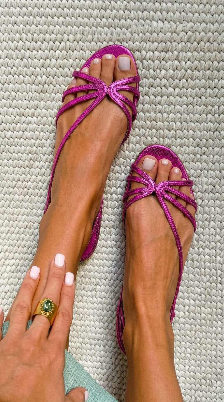 Sandalias Doradas Elegancia Estival