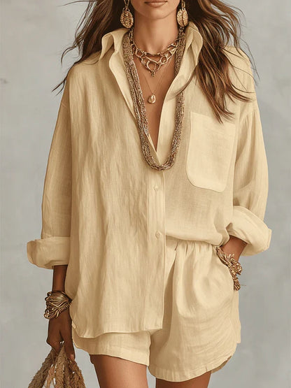 Conjunto boho de lino