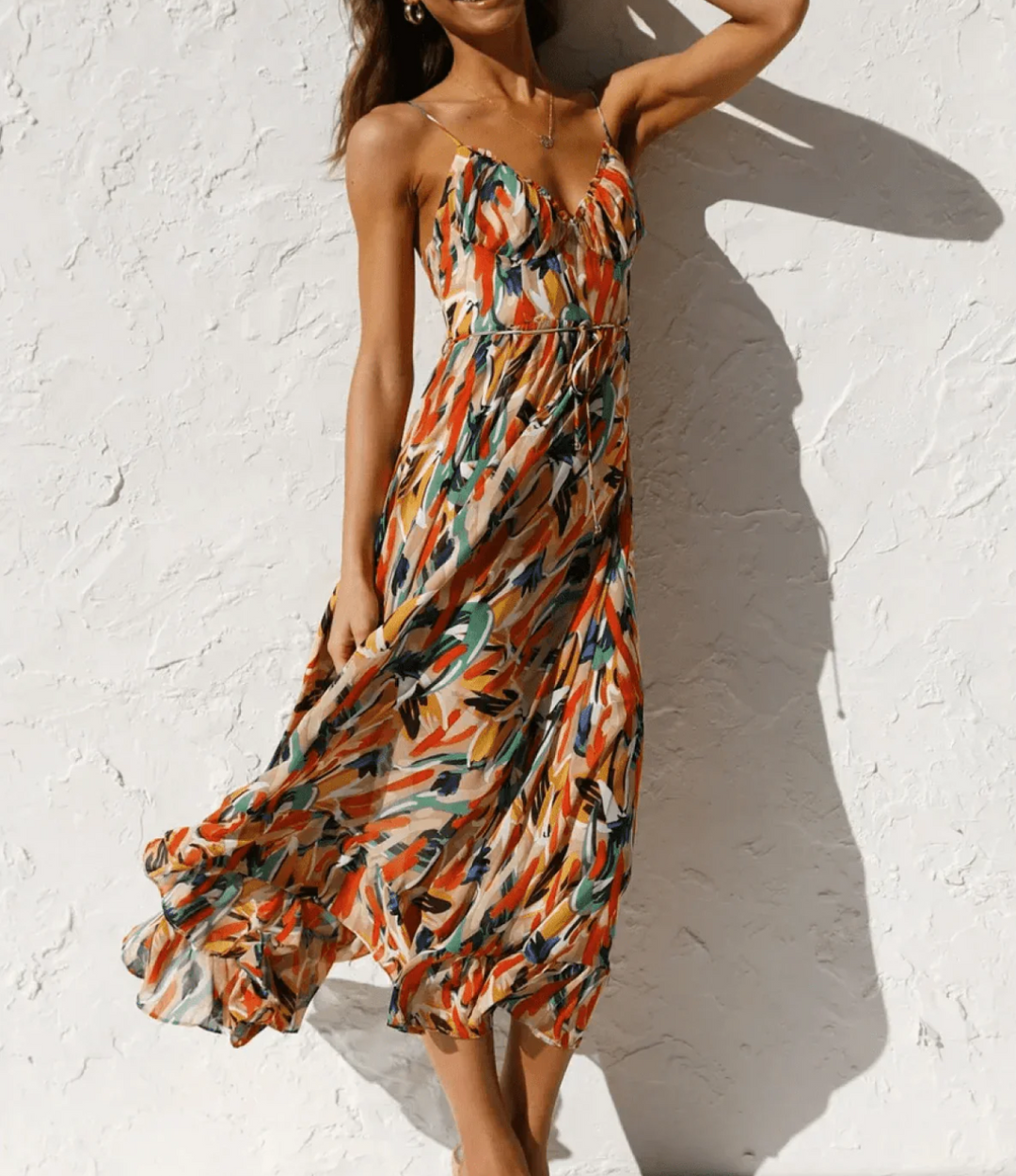 Vestido Midi en Color Vibrante