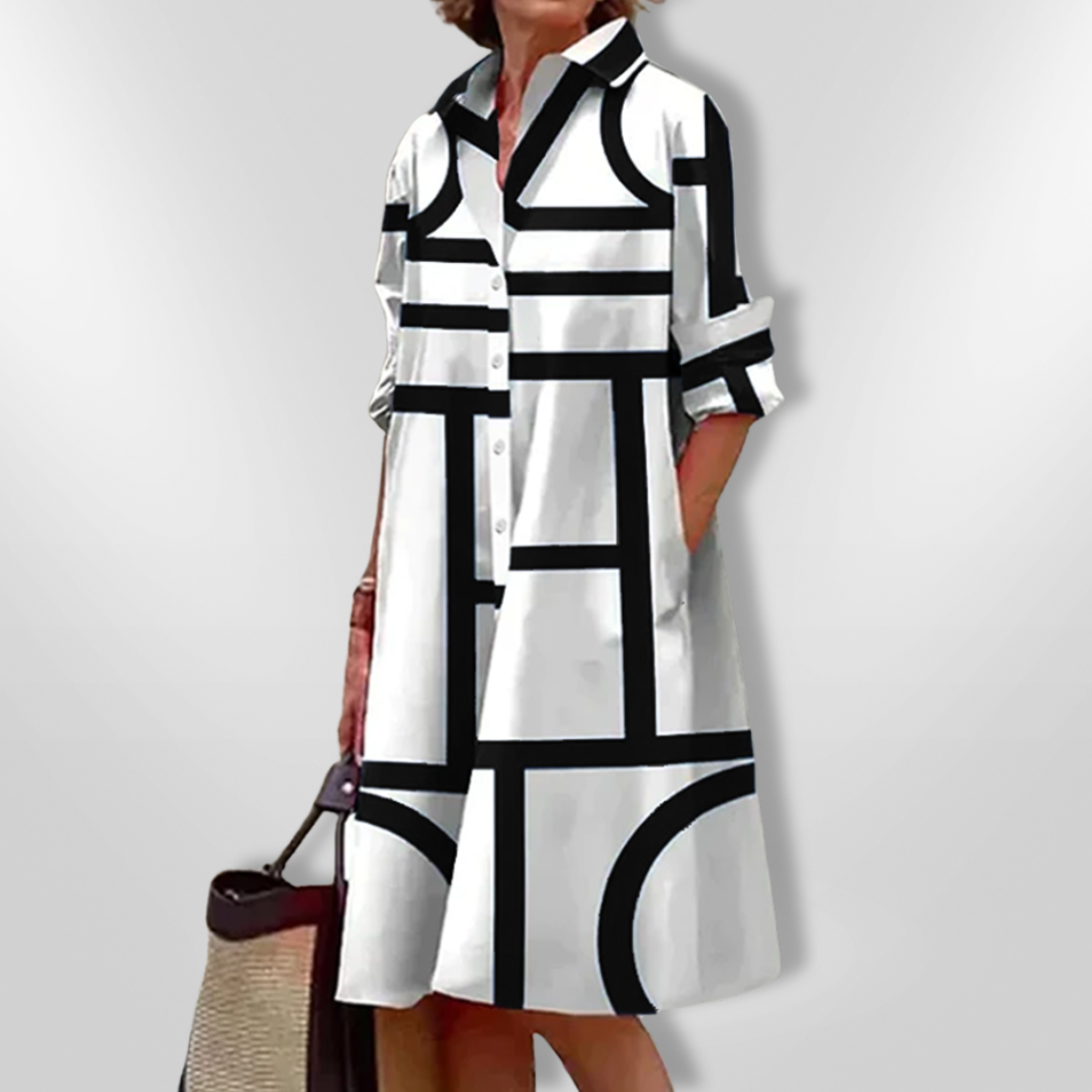 Vestido Midi Geométrico