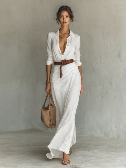 Vestido Maxi con Cinturón