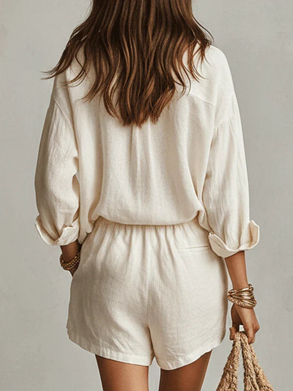 Conjunto boho de lino