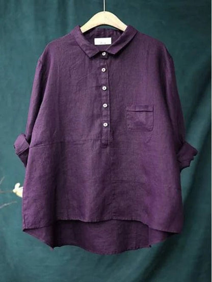 Blusa Linne Elegante para el Verano