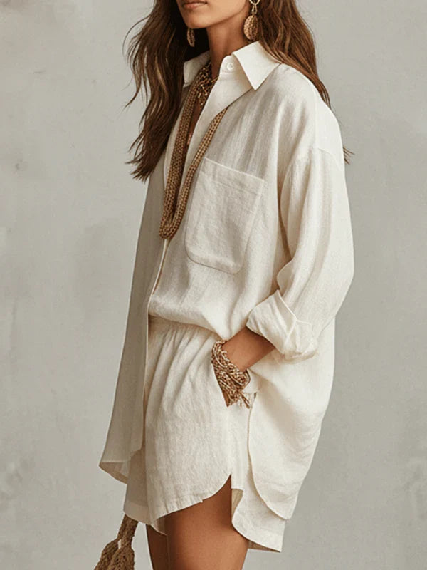 Conjunto boho de lino