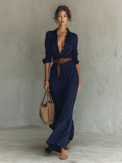 Vestido Maxi con Cinturón