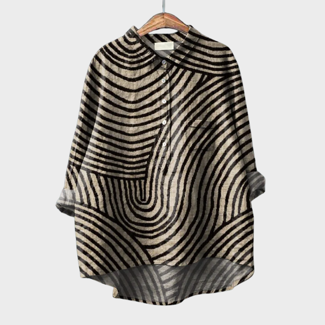Elegante Blusa de Verano en Linne