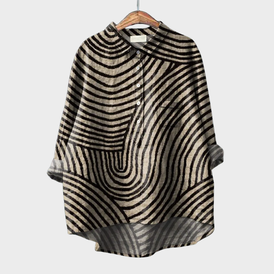 Elegante Blusa de Verano en Linne