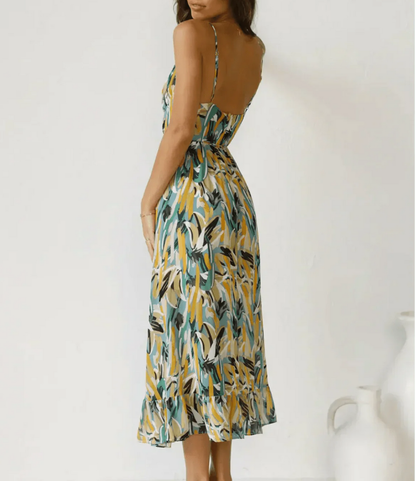 Vestido Midi en Color Vibrante