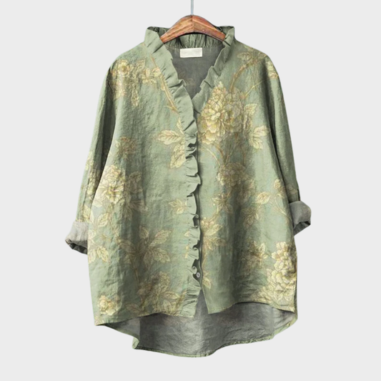 Elegante Blusa de Verano de Lino