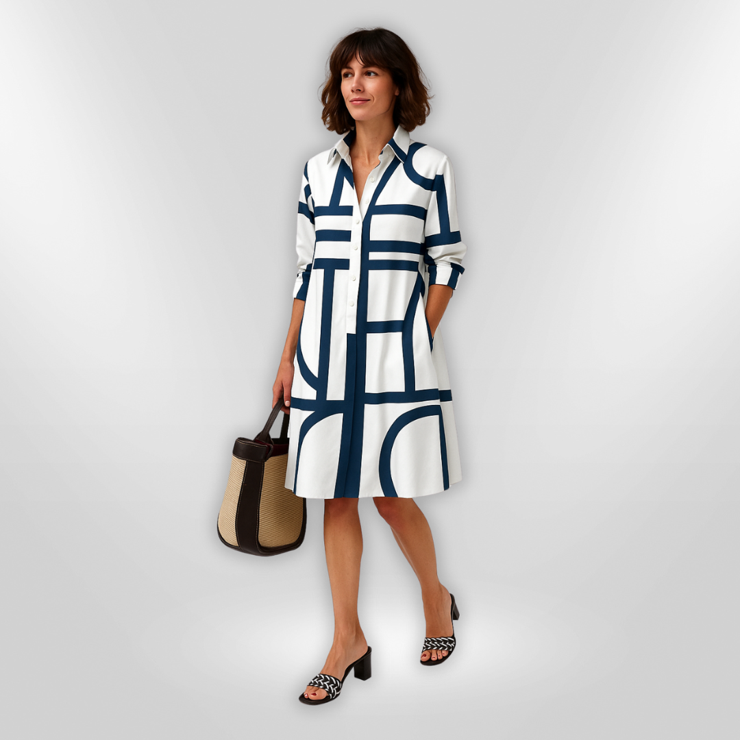 Vestido Midi Geométrico